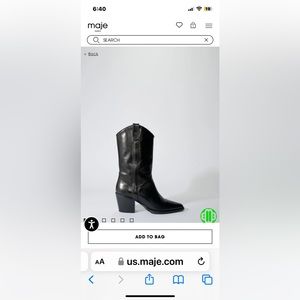 Maje cowboy boots brand new